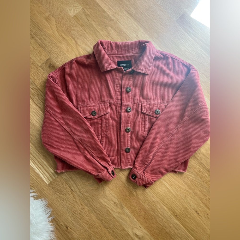 Cotton On Cropped Corduroy Button Up
